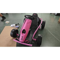 24 V Elektro Go-Kart für Kinder Bis 13 Km/h Gokart mit Drift-Funktion, Drift-Kart mit 2 Motoren für 8–12 Jahre Rosa