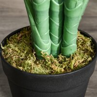 Künstliche Palme 125cm Groß Kunstpflanze mit 18 Palmenwedel im Topf für Wohnzimmer Balkon