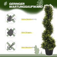 Künstliche Spiralpflanze, Spiral-Zedernbaum mit Topf, 90 cm, künstliche Zeder für Außen- und Innendekoration, Grün