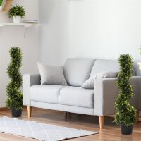 Künstliche Spiralpflanze, Spiral-Zedernbaum mit Topf, 90 cm, künstliche Zeder für Außen- und Innendekoration, Grün