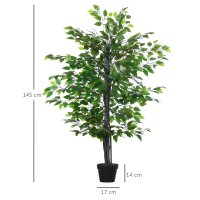 Künstlicher Ficus-baum groß 145 cm, Kunstbaum,...