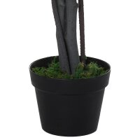 Künstlicher Ficus-baum groß 145 cm, Kunstbaum, Kunstpflanze, Plastik Künstliche Pflanzen im Topf, Fake Plant wie echt für Wohnzimmer Schlafzimmer Büro Garten Moderne Dekoration Geschenk
