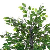 Künstlicher Ficus-baum groß 145 cm, Kunstbaum, Kunstpflanze, Plastik Künstliche Pflanzen im Topf, Fake Plant wie echt für Wohnzimmer Schlafzimmer Büro Garten Moderne Dekoration Geschenk