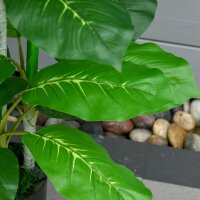 Künstlicher Baum 95 cm Kunstpflanze mit 33 Blättern, Topf für Wohnzimmer