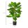 Künstlicher Baum 95 cm Kunstpflanze mit 33 Blättern, Topf für Wohnzimmer