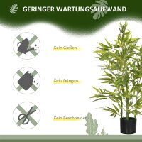 Künstlicher Baum, Kunstpflanze, 5 Stämme, 504 Blätter, robuster Topf, Kunststoff