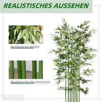 Künstlicher Bambus, Kunstpflanze, Dekopflanze, echtes Aussehen, pflegeleicht, für den Hausgebrauch, 180 cm hoch, Grün