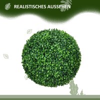 2er-Set Buchsbaumkugel, Künstliche Pflanzen, Zimmerpflanze mit UV-Schutz, Deko-Pflanze, für Indoor, Outdoor, Grün