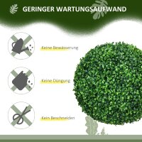 2er-Set Buchsbaumkugel, Künstliche Pflanzen, Zimmerpflanze mit UV-Schutz, Deko-Pflanze, für Indoor, Outdoor, Grün