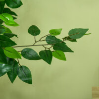 Ficusbaum Kunstpflanze, naturgetreu, 150 cm hoch, mit Topf, Grün