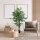 Ficusbaum Kunstpflanze, naturgetreu, 150 cm hoch, mit Topf, Grün