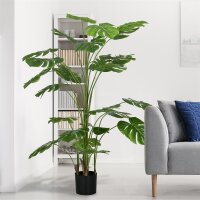 180 cm Kunstpflanze, mit Übertopf, Kunstmoos, Zimmerpflanze für Wohnzimmer, realistischer Look, Grün