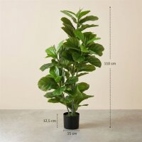 Künstliche Ficus-Pflanze, 110 cm hoch mit 90...