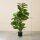 Künstliche Ficus-Pflanze, 110 cm hoch mit 90 Blättern & Topf für Wohnzimmer
