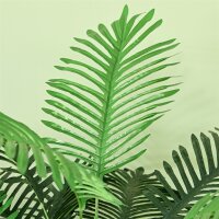 Künstliche Palme, 1,6 m, realistische Zweige, Dekorationspflanze, Kunststoff, mit Topf, Braun+Grün