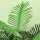 Künstliche Palme, 1,6 m, realistische Zweige, Dekorationspflanze, Kunststoff, mit Topf, Braun+Grün