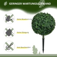 Künstlicher Buchsbaum im 2er-Set, realistisch, wetterfest, pflegeleicht, 70 cm