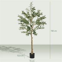 Kunstpflanze, Künstlicher Olivenbaum, 150 cm, 720...