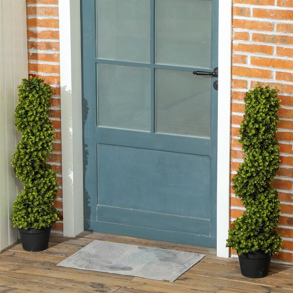 2er-Set Dekorative Pflanze, Kunstpflanzen in Töpfen, Künstliche Pflanzen für Zuhause, Indoor, Outdoor, 90 cm, Grün