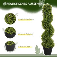 2er-Set Dekorative Pflanze, Kunstpflanzen in Töpfen, Künstliche Pflanzen für Zuhause, Indoor, Outdoor, 90 cm, Grün