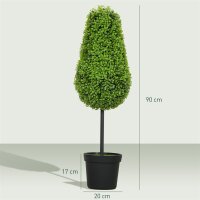2er Set Künstliche Buchsbaum 90cm Kunstpflanze in...