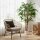 Künstlicher Banyanbaum Kunstpflanze mit Massivholzstamm, Topf, für Wohnzimmer Schlafzimmer Büro 65 x 65 x 150 cm Grün
