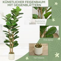 Künstlicher Geigenfeigenbaum Kunstpflanze mit 71...