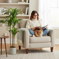 Künstlicher Dracaena-Baum 120 cm mit biegsamen Stämmen und weißem Pflanzgefäß für Wohnzimmer Schlafzimmer Büro