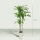 Künstlicher Dracaena-Baum 120 cm mit biegsamen Stämmen und weißem Pflanzgefäß für Wohnzimmer Schlafzimmer Büro