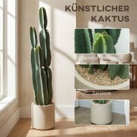 Kunstpflanze Kaktus Pflanzen groß 111 cm künstliche Pflanzen im Topf für Büro Wohnzimmer