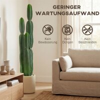 Kunstpflanze Kaktus Pflanzen groß 111 cm künstliche Pflanzen im Topf für Büro Wohnzimmer