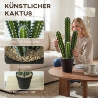 Kunstpflanze Kaktus Pflanzen 53 cm künstliche Pflanzen im Topf für Zuhause, Büro