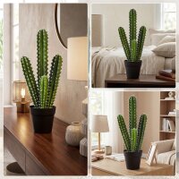 Kunstpflanze Kaktus Pflanzen 53 cm künstliche Pflanzen im Topf für Zuhause, Büro