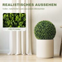 52 cm künstliche Eukalyptuskugeln im 2er-Set, UV-beständige Dekopflanzen mit 1086 Blättern für Innen- und Außen