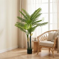 Künstliche Palme 150cm Kunstpalme mit 16 Palmenwedel...