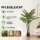 Künstliche Palme 150cm Kunstpalme mit 16 Palmenwedel Groß Kunstpflanze im Topf für Wohnzimmer Balkon Dekoration Grün