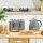 2-in-1 Toaster und Wasserkocher Set, 7 Bräunungsstufen, Auftau- und Aufwärmfunktion, Grau