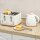 2-in-1 Toaster- und Wasserkocher-Set, 7 Bräunungsstufen, Auftau- und Aufwärmfunktion, Cremeweiß