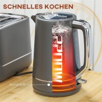 Set aus 1,7 L Wasserkocher und Toaster mit 6...