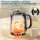 Wasserkocher- und Toaster-Set, LED-Anzeige, 1,7 Liter, 2200W, Retro-Design, Memory-Funktion, Schwarz