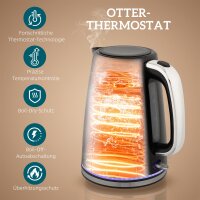 Wasserkocher- und Toaster-Set, 2200W, Otter-Thermostat,...
