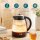1,7L 2200W Schnellkoch-Wasserkocher und 4-Scheiben-Toaster-Set mit Kalkfilter, Schwarz