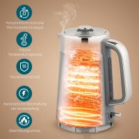 2200W, 1,7L Wasserkocher mit Schnellkochfunktion,...
