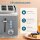 2200W, 1,7L Wasserkocher mit Schnellkochfunktion, Entkalkungsfilter und 4-Scheiben-Toaster mit 7 Bräunungsstufen, Grau