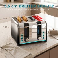 4-Scheiben-Toaster mit 7 Bräunungsstufen,...