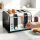4-Scheiben-Toaster mit 7 Bräunungsstufen, Aufwärm-, Auftau- und Abbruchfunktion