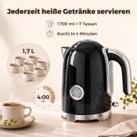 Wasserkocher und Toaster Set mit Thermometer, 1,7 l, 2200...