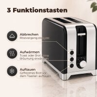 Wasserkocher und Toaster Set mit Thermometer, 1,7 l, 2200 W Wasserkocher, 2-Scheiben-Toaster mit 7 Bräunungsstufen
