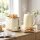 Wasserkocher- und Toaster-Set mit LED-Display, 1,7-L-Wasserkocher mit 3 Std. Warmhaltefunktion, Creme