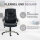 Bürosessel Chefsessel mit Wippfunktion Bürostuhl Schreibtischstuhl Ergonomischer Drehstuhl Sportsitz Hoher Rückenlehne Schwarz Kunsterleder Metall 70 x 58 x 114–124 cm
